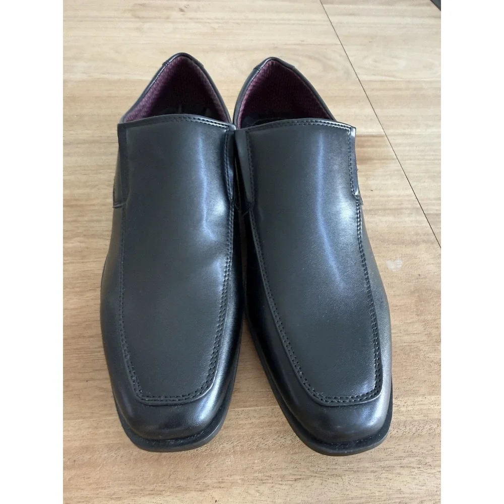 Perry Ellis Portfolio UltraFoam Pablo‎ Dress Black Slip On Loafers Mens 8M New